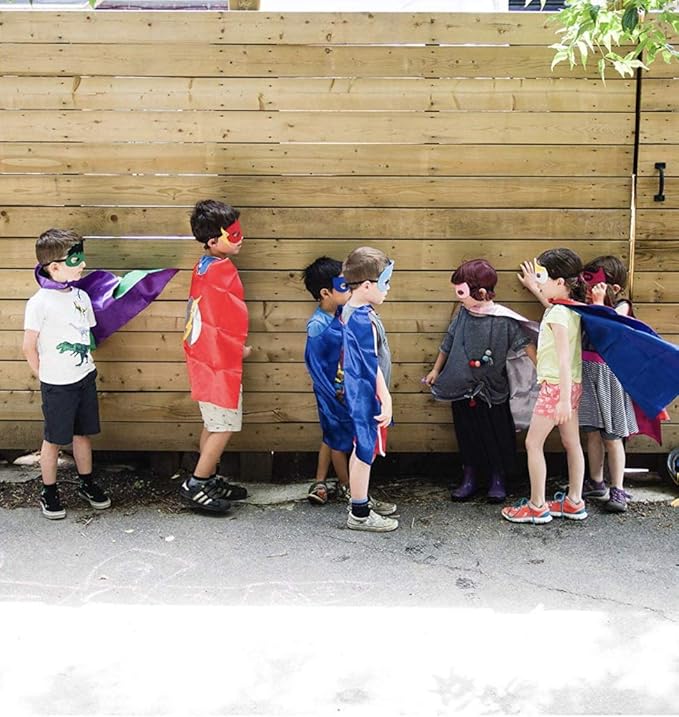 Superhero Capes and Masks for Kids - Satin Capes and Felt Masks for Boys