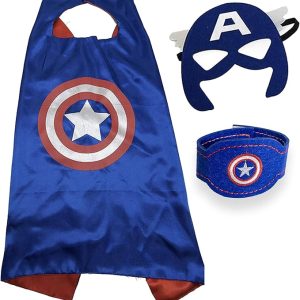 Superhero Capes and Masks for Kids - Satin Capes and Felt Masks for Boys
